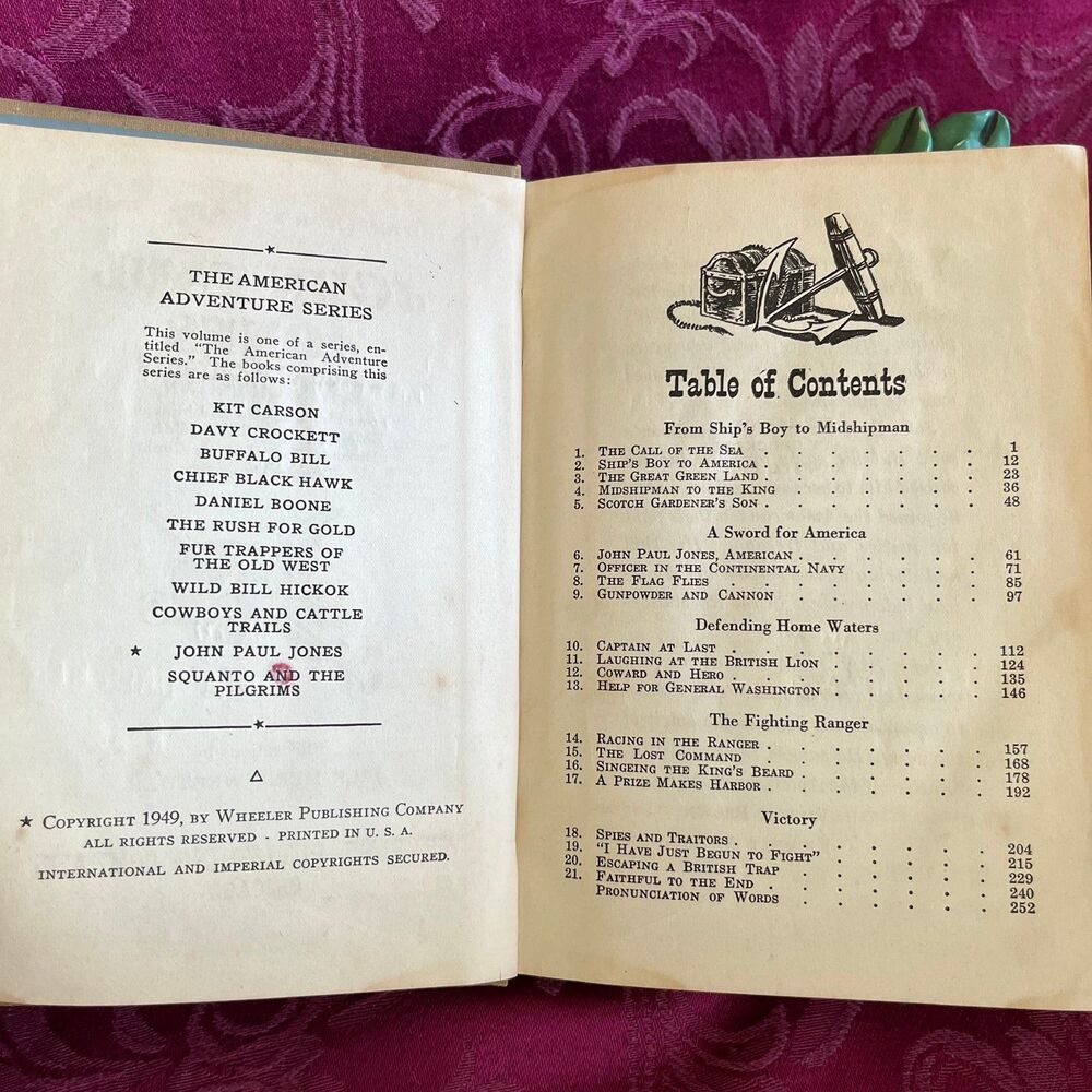 1949 John Paul Jones by Vinson Brown, Vintage Book, Wheeler Publishing Company - Picture 4 of 10